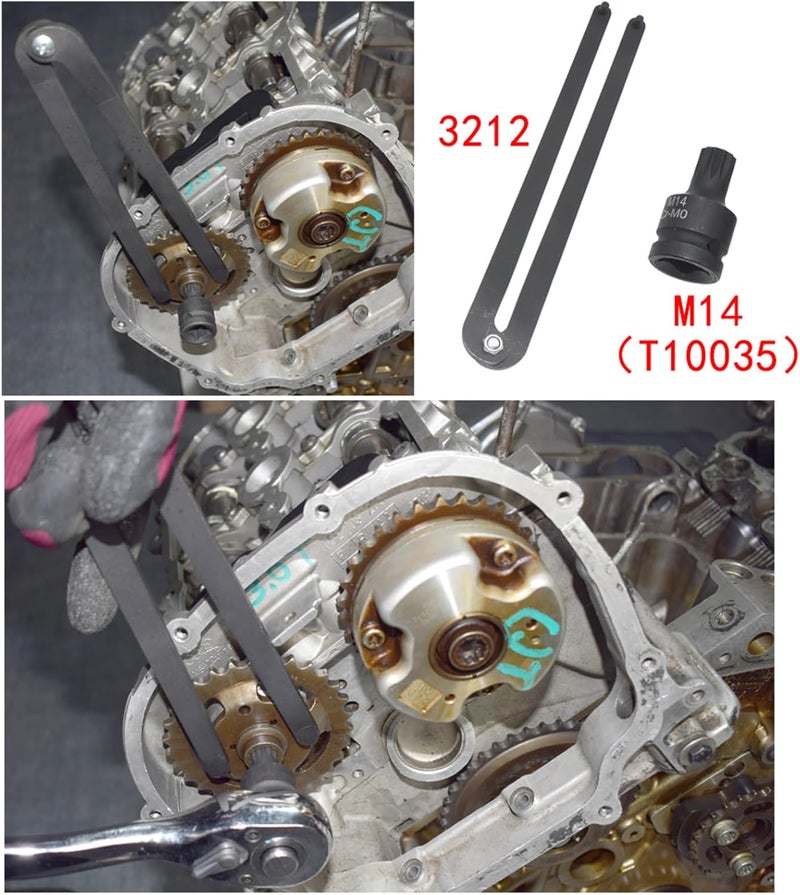 Yuesstloo مجموعة أدوات قفل توقيت عمود الكامات للمحرك، متوافقة مع VW Audi 2.0 2.4 2.5 2.8 3.0T 3.2 4.2 5.0 5.2، توارغ Q7 بورش 3.0T، A4 A6 A6L A8 Q5 Q7 R8، استبدال OEM T40133 T40070 T40058 T10172 - Image 5